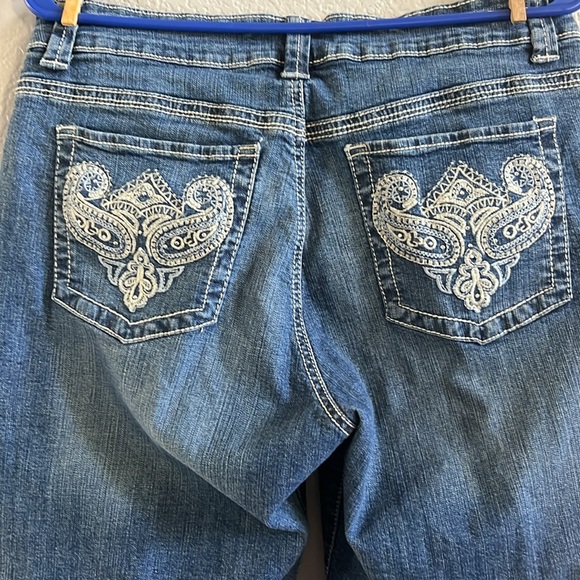 Lee Slender Secret Embellished Denim Capris Size 14P - Picture 4 of 7